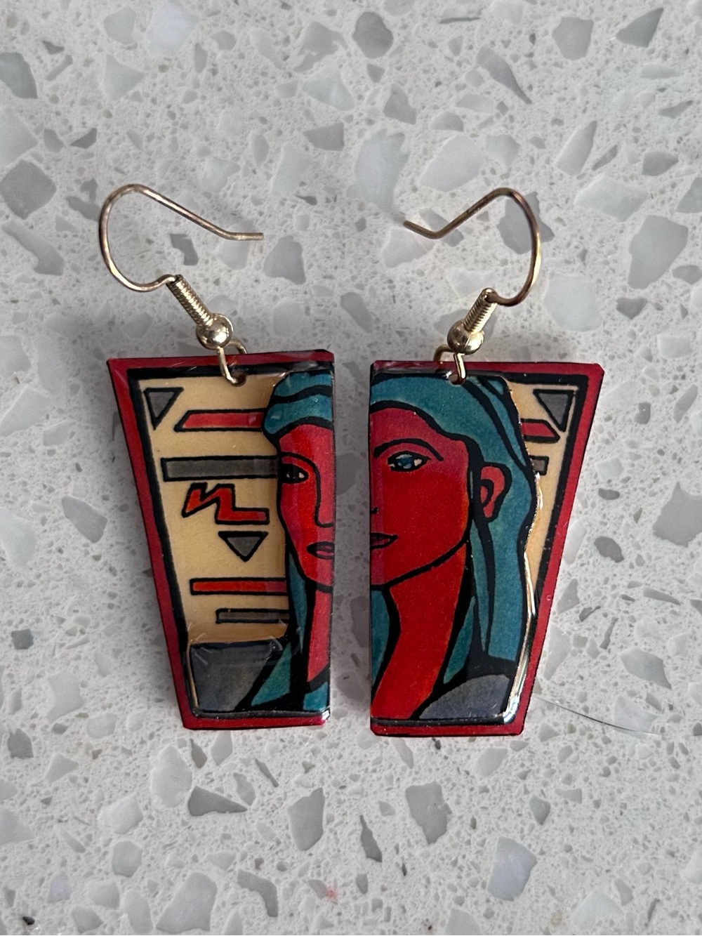 Handmade resin earrings
